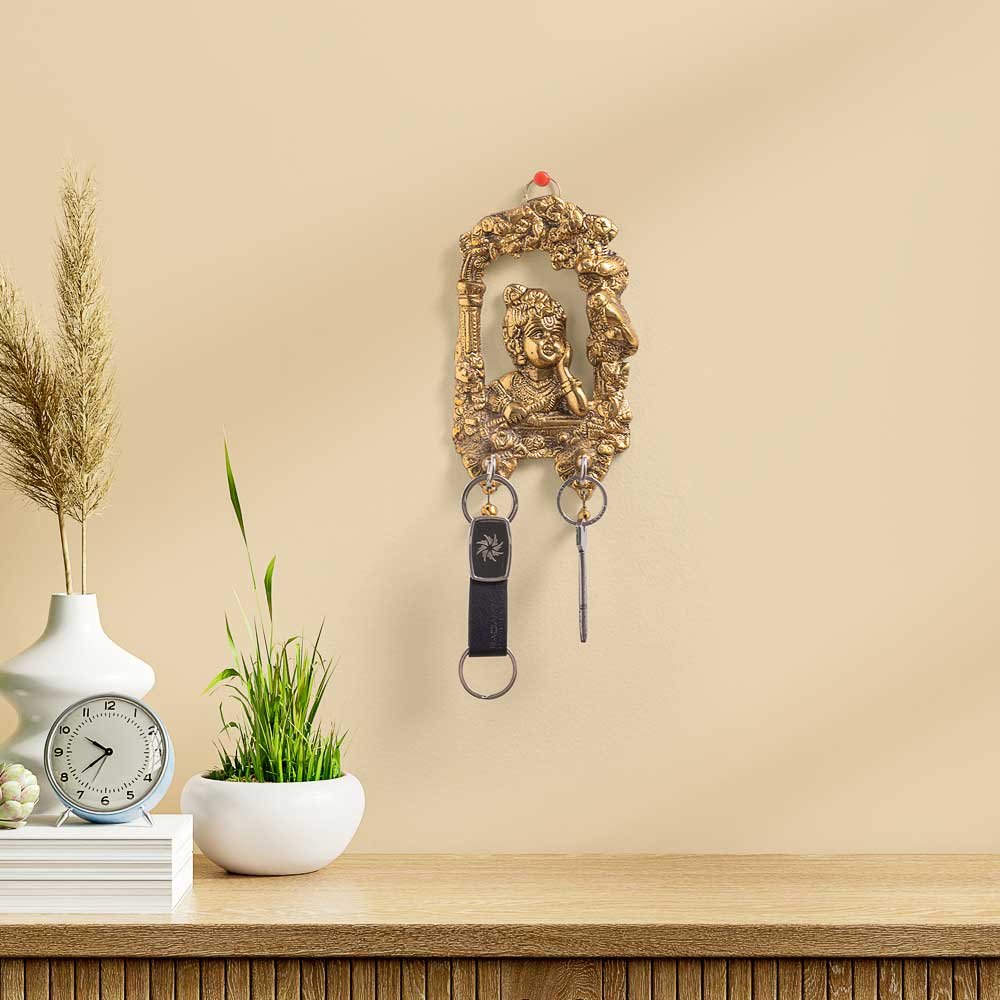 Golden Krishna Key Holder