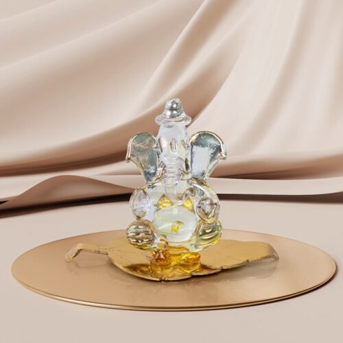 Crystal Glass Ganpati Figurine