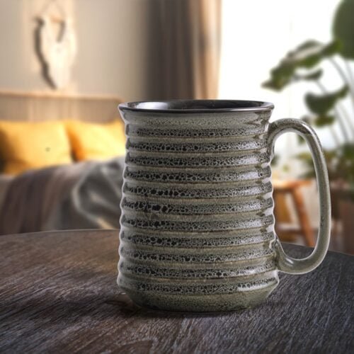 Brown Color Blast Beer Mug Set of 2