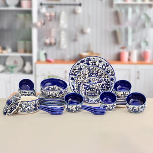Ceramic Dining Set: Mystical Village with China Town Pottery